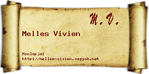 Melles Vivien névjegykártya